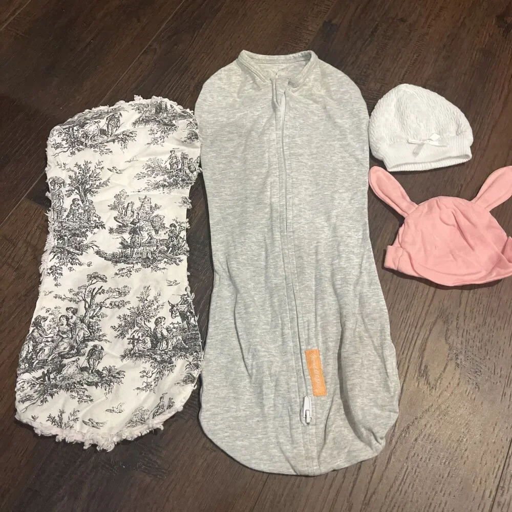 Baby Girl Preemie Clothes Lot Pink White Organic Washed Cotton 24 Piece Match
